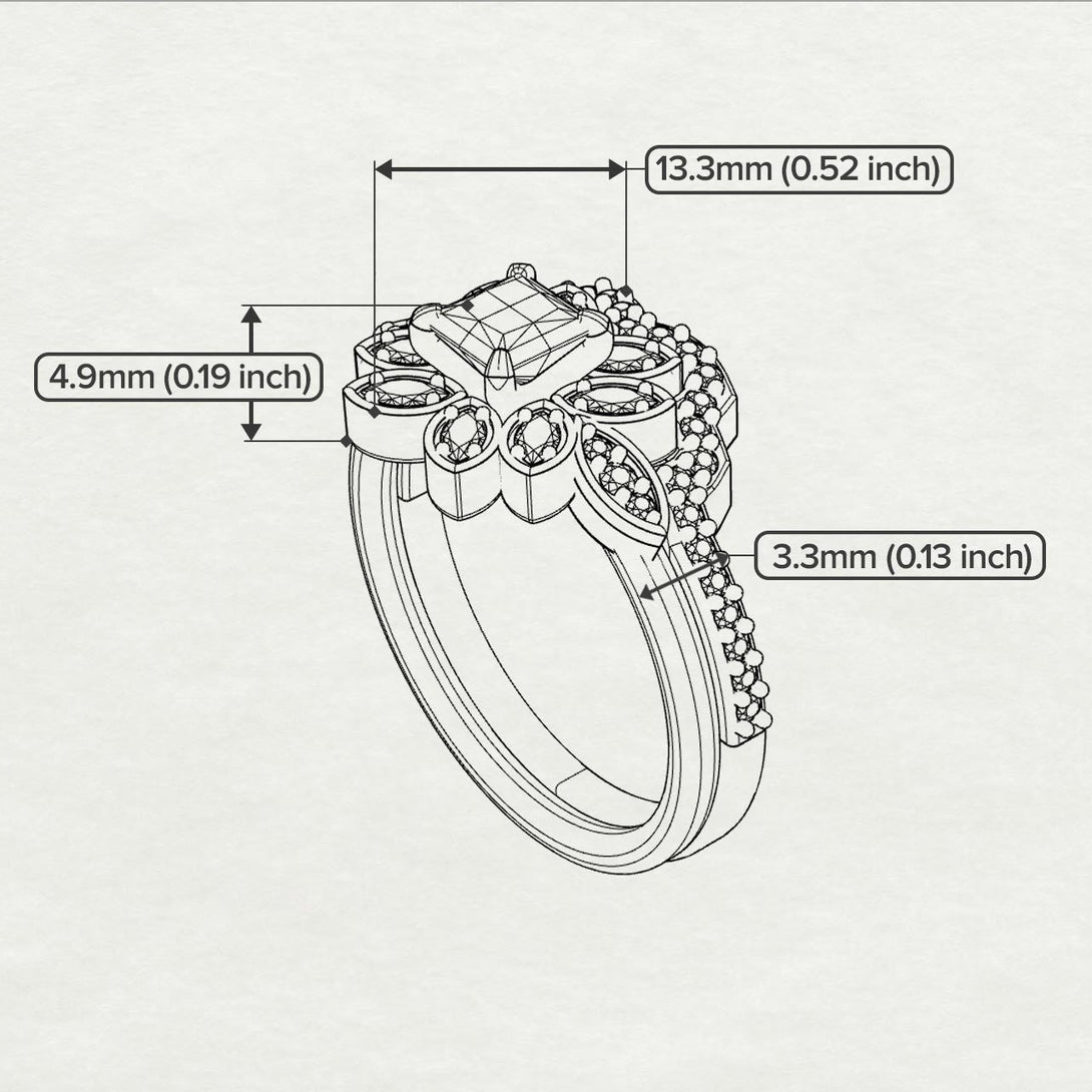 Floral Nature Inspired Ruby Bridal Set - Carol No. 11